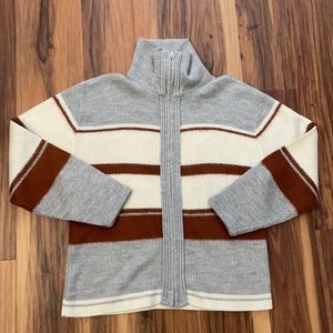 Sweater Dimension Milford large zipper Gray vintage stripes man men’s machine